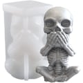 Miniatyrbillede 1 af 5: 3D Kranieform Lys Form Kolonne Silikoneform