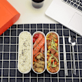 Miniatyrbillede 3 af 5: Bento Box Madkasse. Stablebare 3 Lags Beholdere. Bærbar 1,2L