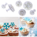 Miniatyrbillede 2 af 5: 22 stk. julefondant udstikkere - snefnug, snemand, træformer