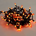 Miniatyrbillede 7 af 8: Halloween-lys, 33ft 150 stk. sort ledning glødepærer julelys, 120 V høj spænding UL-certificeret klar lyskæde, der kan forbindes,