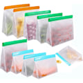 Miniatyrbillede 1 af 5: Genanvendelige Ziplock-poser i silikone, 10 stk. genanvendelige fryseposer