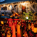 Miniatyrbild 7 av 7: C7 Halloween-lampor, 25FT utomhus orange LED-slingor med 27 orange LED-lampor (2 reserv), utmärkt som Halleween-julprydnader för hemmet