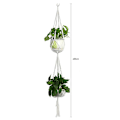 Miniatyrbild 5 av 5: Set med 4 Macrame hängande korgar Bomullsrep hängande plantera blomkruka växt