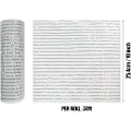 Miniatyrbillede 2 af 5: Deco Mesh 10 tommer x 30 fod, mere bredde metallisk folie mesh stof, guld/hvid