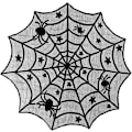 Miniatyrbillede 1 af 7: 3 stk. Halloween-blonde Spierweb-dug til bord, kaminhylde, bordløber, rund Spier-web-borddækken til Halloween-hjemmefest ecor Sty Sty