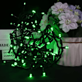 Miniatyrbilde 4 av 7: LED Grønne Julelys - Mini Grønne Lyslenke Plug in, 8 Moduser Utendørs Grønne Julelys for Tre St. Patrick's Day Fest Svart