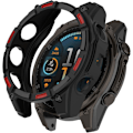 Miniatyrbillede 4 af 4: Beskyttelsescover Kompatibelt med Garmin Fenix 8 47mm (Ikke Fenix 8 47mm Solar) Blødt TPU Beskyttelsesetui Smart Watch Tilbehør (Sort) Sort