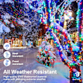 Miniatyrbilde 3 av 7: Julelys med fargeskift, 328FT 800 LED juletrærlys utendørs med 8 moduser og timer, RF fjernkontroll vanntett RGB RGB
