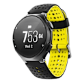 Miniatyrbillede 3 af 4: For Garmin Forerunner 220 To-farvet silikoneurrem ZQB Black Yellow