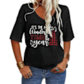 Miniatyrbillede 1 af 4: Dame Mode V-hals Halv ærmer Oversized T-shirt Solid Casual Løs Basic