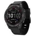 Miniatyrbild 1 av 5: För Garmin Fenix 7 22mm Läder Stål Spänne Klockarmband HBU Black