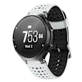 Miniatyrbillede 3 af 4: For Garmin Forerunner 220 To-farvet silikone urrem ZQB White Black