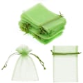 Miniatyrbillede 1 af 5: 100 stk. 4x6 tomme rene organza snoreposer