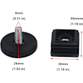 Miniatyrbild 2 av 4: Hemmakontor Bord Skrivbord Justerbar Nivåfot - Plast Metall Fyrkantsrör Insats (4 set)