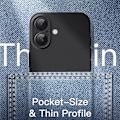 Miniatyrbilde 5 av 6: Ultra Slim Deksel for iPhone 16 Plus 6.7 Ih, Full Kamerabeskyttelse, Lett Matt Finish PP Hardt Minimalistisk Deksel (Svart) Svart