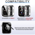 Miniatyrbilde 2 av 5: 6-pakning hardt PC-deksel for Apple Watch Series 3/2/1 38 mm med herdet glass