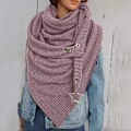 Miniatyrbild 2 av 2: Dam Scarf Triangle Scarf Stor Elegant Färgglad Fjäder Tryck Knapp