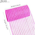 Miniatyrbillede 2 af 5: Deco Mesh 5,9 tommer x 30 fod Dekor Mesh Bånd med Metallic Foil Deco Mesh