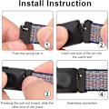 Miniatyrbilde 3 av 5: 2-pak nylon Ace 3-bånd kompatibel med Fitbit Ace 3-reimer for barn
