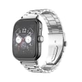 Miniatyrbillede 1 af 5: Til Oppo Watch 3 Pro Tre-perle fladt spænde rustfrit stål urrem STH Silver