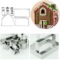 Miniatyrbilde 5 av 5: 3D Julekake Pepparkakshus Kakeformsett - Rustfritt Stål Form for DIY Baking