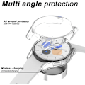 Miniatyrbillede 5 af 5: [4-pak] til Galaxy Watch 7 40 mm skærmbeskyttelsesetui, beskyttende blød TPU-frontcover udskiftningskofanger til Galaxy Watch 7 40 mm kvinder M