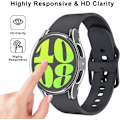 Miniatyrbilde 2 av 5: [4-pakning] for Galaxy Watch 6 44mm skjermbeskytterdeksel, myk TPU fullstendig beskyttende støtfangerdeksel for Galaxy Watch 6 44mm (44mm, Klar+Sølv+
