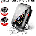 Miniatyrbillede 3 af 5: 4-pak Apple Watch Series 10 Hård PC-etui med hærdet glas skærmbeskytter, Kompatibel med Apple Watch Series 10 42 mm, 46 mm, 49 mm