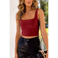Miniatyrbilde 2 av 5: Kvinners sommer ermeløs racerback basic crop tank topper søte trendy