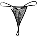 Miniatyrbild 1 av 5: Ormhudstryck Hjärt Ring Trosa Strappy Underkläder för Kvinnor