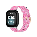 Miniatyrbild 1 av 5: För Fitbit Versa 3 Nylon Weave Canvas Watch Band ZRJ Pink