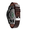 Miniatyrbild 1 av 3: För Garmin Fenix 5 Snabbkoppling Läderklockarmband NPJ