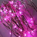 Miniatyrbilde 3 av 6: 2 Pakke Solcelledrevne Eventyrlysstrenger Utendørs Vanntett 8 Moduser Blinkende Juledekorasjonslys, Hver 33ft-100LED, 40ft-120LED, Rosa