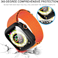 Pikkukuva 4 / 5: Yhteensopiva Apple Watch Series 10 (2024) 42mm:n kanssa, näytönsuoja muuttaa Ultraksi, PC-kotelo karkaistu lasikalvo puskuri suojakuori iWatch 42m:lle