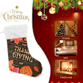 Miniatyrbild 7 av 7: Julklapp, personliga julklappsstrumpor 2-pack Thanksgiving höstlöv trä 18 tum julstrumpor hängande prydnad spis för B