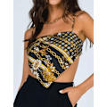 Miniatyrbilde 2 av 5: Kvinners franske Hanky Hem Tie Back Justerbar Spaghetti Stropp Satin Silke Camisole