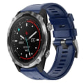 Miniatyrbild 1 av 5: För Garmin Descent Mk 2 Metallspänne Solid Color Silikon Armband EXZ Navy Blue
