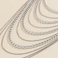 Miniatyrbild 4 av 5: Brud Kvinnor Shiny Statement Tofs Body Chain Smycken Sjal