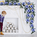 Miniatyrbild 4 av 5: 12 st glitter julstjärna konstgjorda julblomsdekorationer blommor
