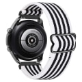 Miniatyrbild 1 av 5: 20mm 22mm Band för Samsung Galaxy Watch 4/classic/3/5/pro/active 2 Gear S3 Elastisk Nylon Loop Huawei Watch Gt 2 2e 3 Pro Rem stripe white black 20mm