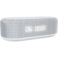 Miniatyrbillede 1 af 9: Bluetooth-højttaler med trådløs opladning, dobbelt vækkeur, 3 niveauer lysstyrke, sengelampe, digitalt ur 12/24 timer, 6 i 1 trådløs opladningsstation