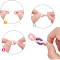 Miniatyrbillede 4 af 5: 1 æske med 100 stk. Akryl kædelænker Sorte C-clips Kroge Twist Chain