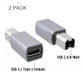 Miniatyrbild 2 av 4: USB Typ C till USB Typ B-adapter. USB Typ C hona till USB