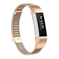 Miniatyrbillede 1 af 5: For Fitbit Alta / Alta Hr / Ace Watch Button Mesh Metal Replacement Strap Watchband SLZ Rose Gold
