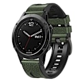 Miniatyrbillede 1 af 5: For Garmin Fenix 7x Silikone + Læder Quick Release Rem Army Green