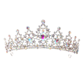 Miniatyrbillede 1 af 5: Krystal Bryllupskrone Dronning Tiara Brud Kroner til Kvinder Piger Rhinestone Dekor