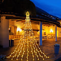 Miniatyrbilde 8 av 9: Juledekorasjon utendørs juletrelys, 320 LED 16,4 fot utendørs fetopperlys [8 moduser og vanntett], med 11\" opplyst juletre