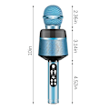 Miniatyrbillede 4 af 5: Mikrofon Bluetooth V5.0 Karaoke Mikrofon Genopladelig LED