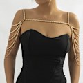 Miniatyrbild 4 av 5: Brud Kvinnor Shiny Statement Tofs Body Chain Smycken Sjal