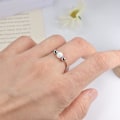 Miniatyrbillede 2 af 5: 925 Sterling Sølv Angst Ring - Perler Drejer Fidget Spinner Ringe